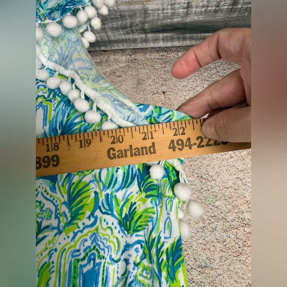 Lilly Pulitzer Blue and Green Floral Dress - Picture 4 of 7